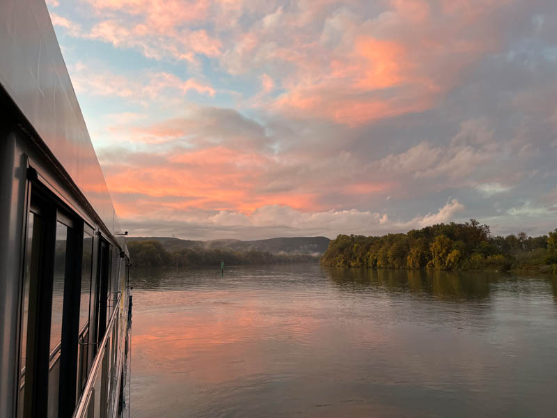 Sunset on MS Thomas Hardy