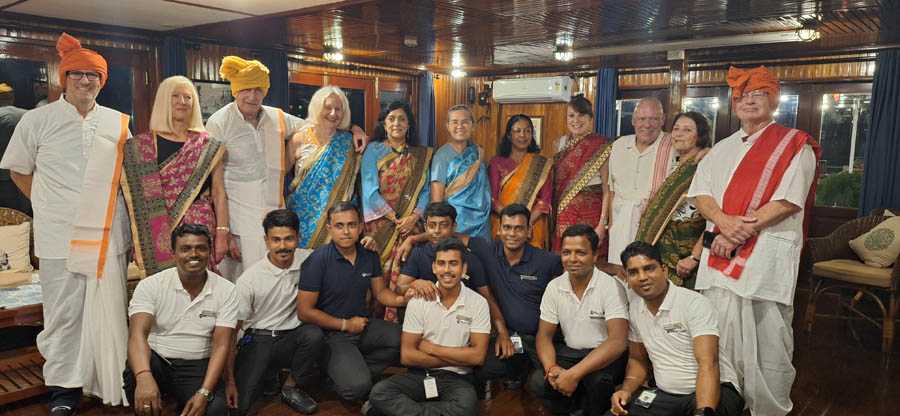 Passengers and crew on last night