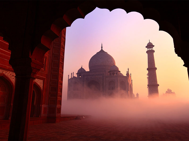 Taj Mahal at sunrise