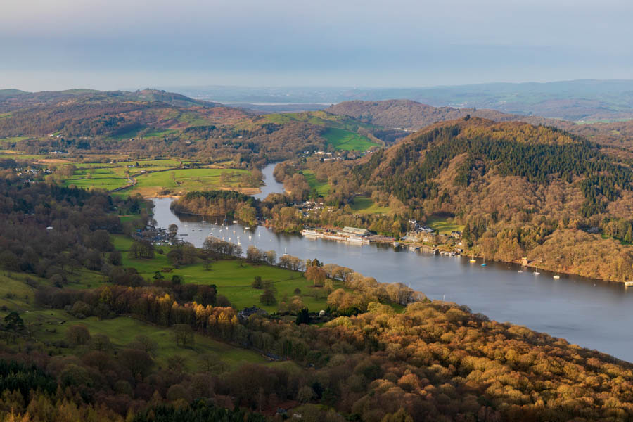 Lake Windermere is surrounded by stunning scenery and mountain fells