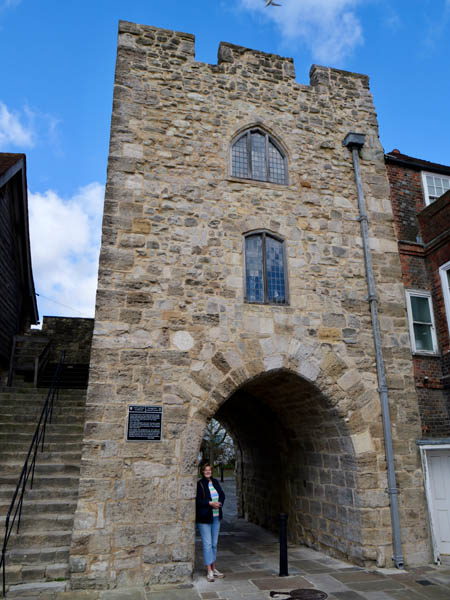 Lesley Bellew at Westgate, next to THE PIG-in the wall