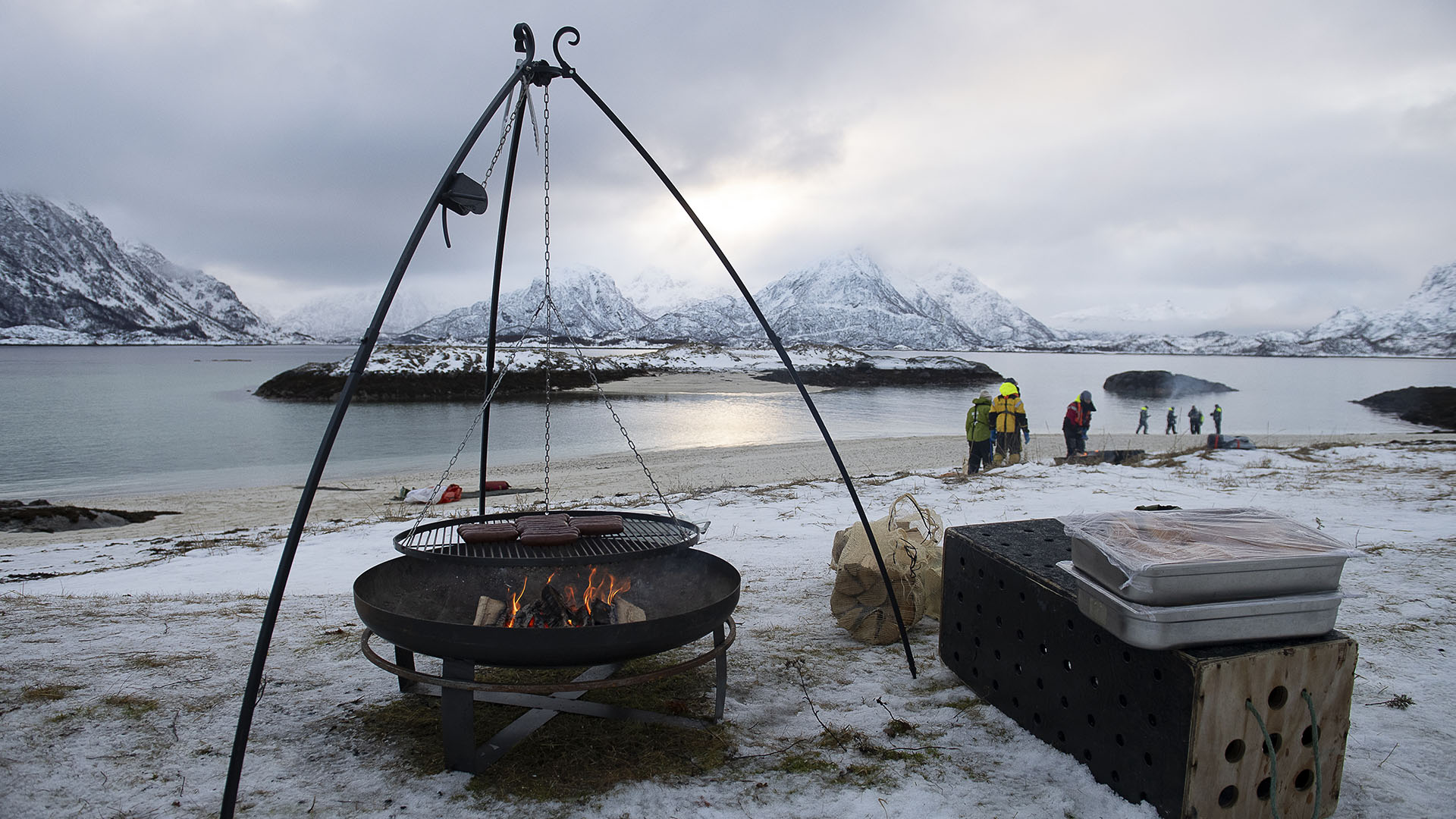 Beach landing fire (credit Geraldine Prince)