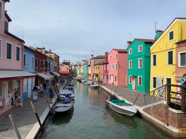 Island of Burano in the Venetian Lagoon, Italy