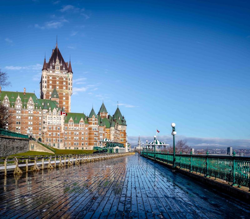 Frontenac Castle and Dufferin Terrace - Quebec City, Quebec, Can